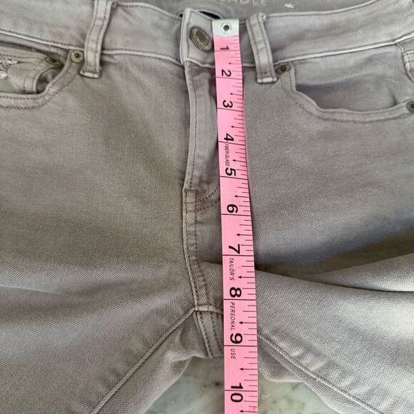 American Eagle Outfitters super stretch skinny jeans light mauve size 4 - Picture 6 of 7